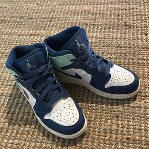 Jordan Sneakers in Navy, Mint, and White